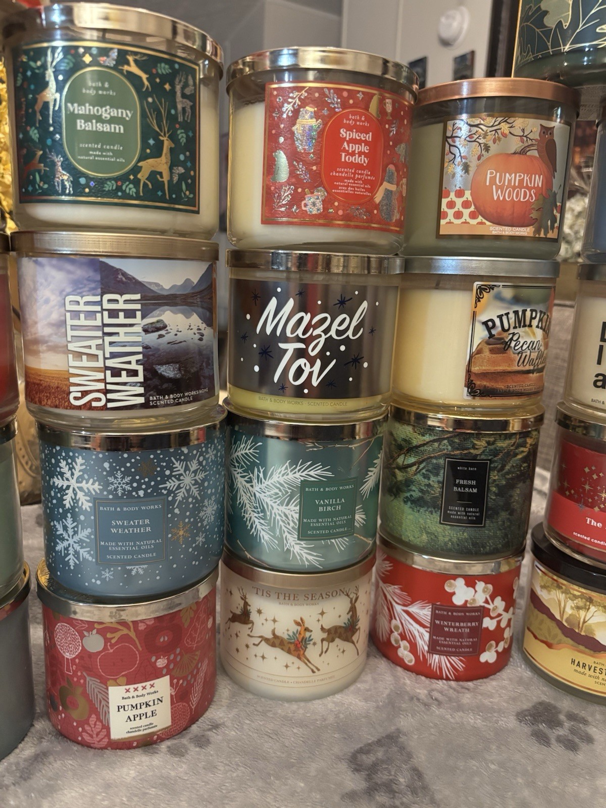 Lot Of 46 Bath And Body Works 3-Wick Candles Retired Scents READ