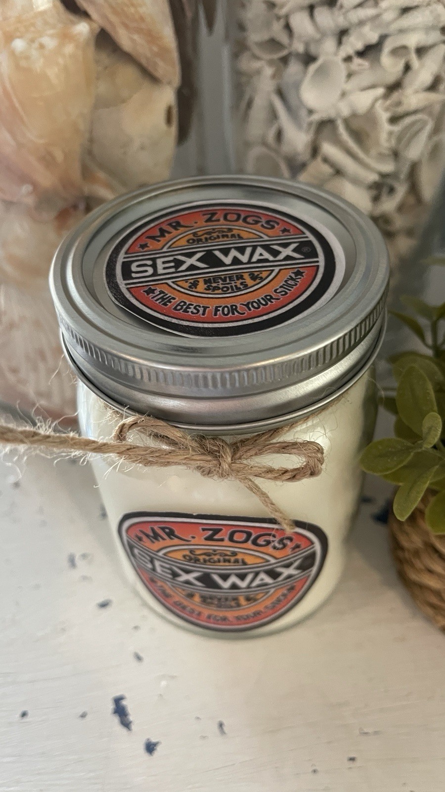 Sex Wax Candle W/ Wood Wick 100% Organic Clean Sustainable Ingredients