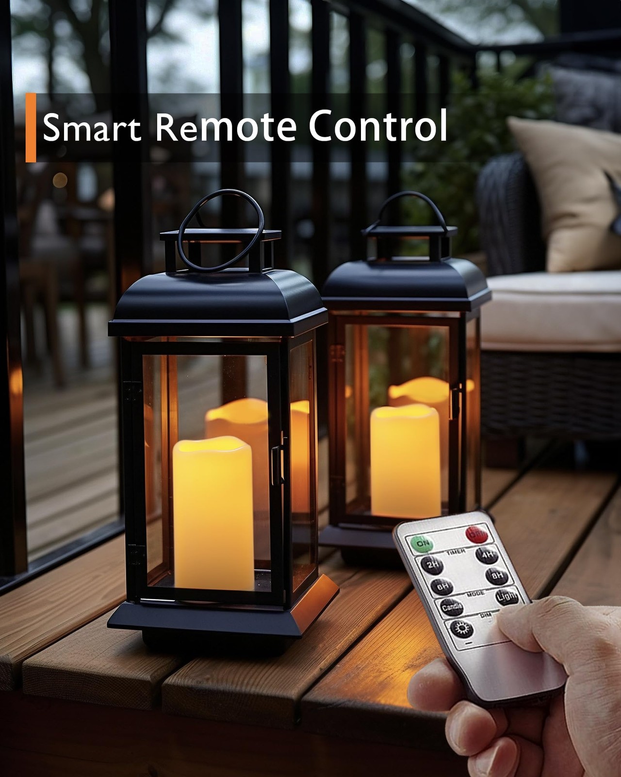Outdoor Waterproof Flameless Led Candles With Remote Timer, 3 Pack D3″Xh4″5″6…