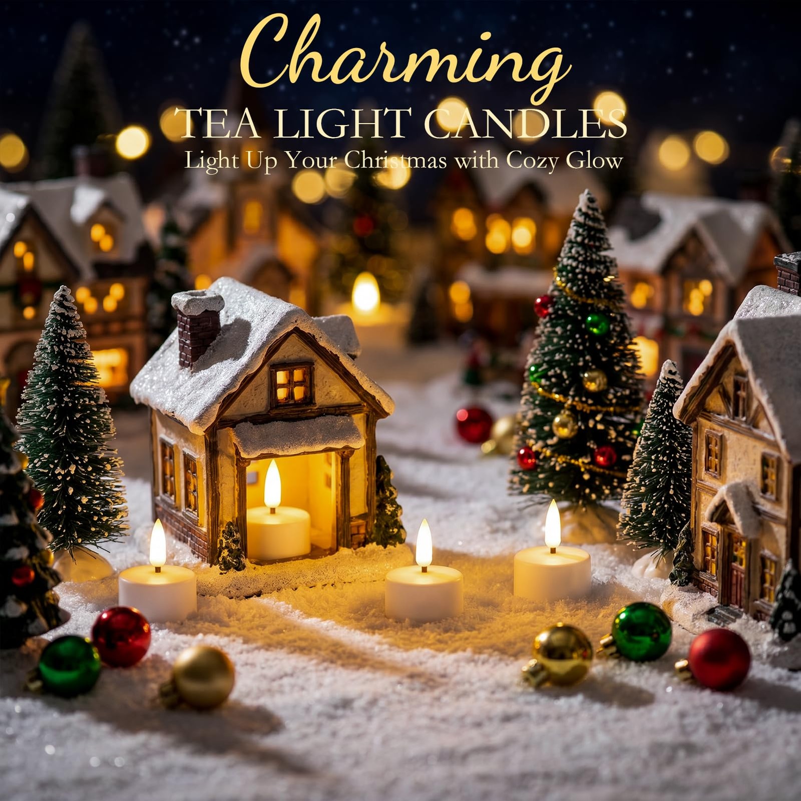 Rechargeable Tea Lights Candles with Charging Base, 6pcs Battery Operated Fla…