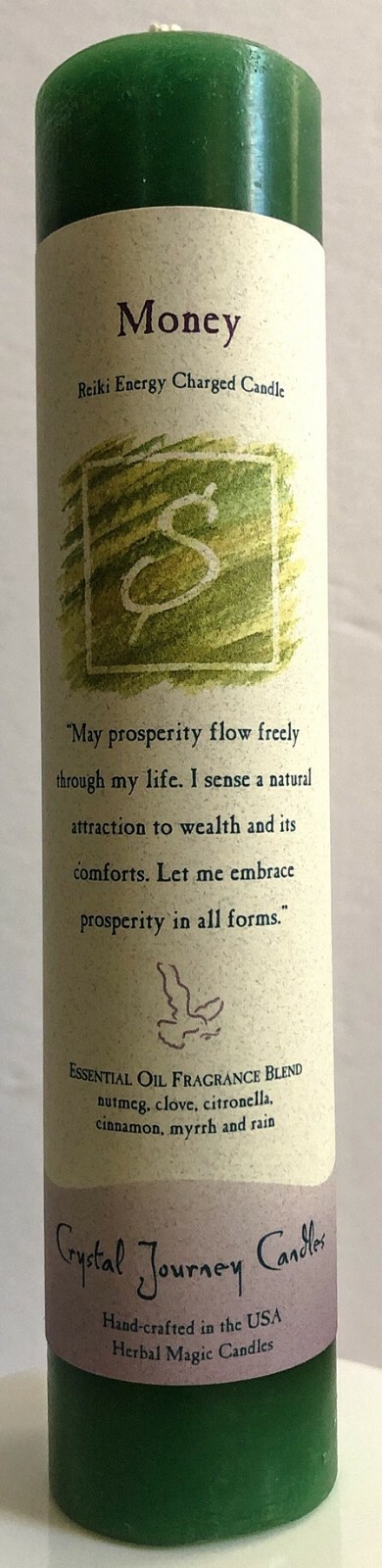 Crystal Journey Reiki Charged Candle – Herbal Magic Pillar – Free Shipping!