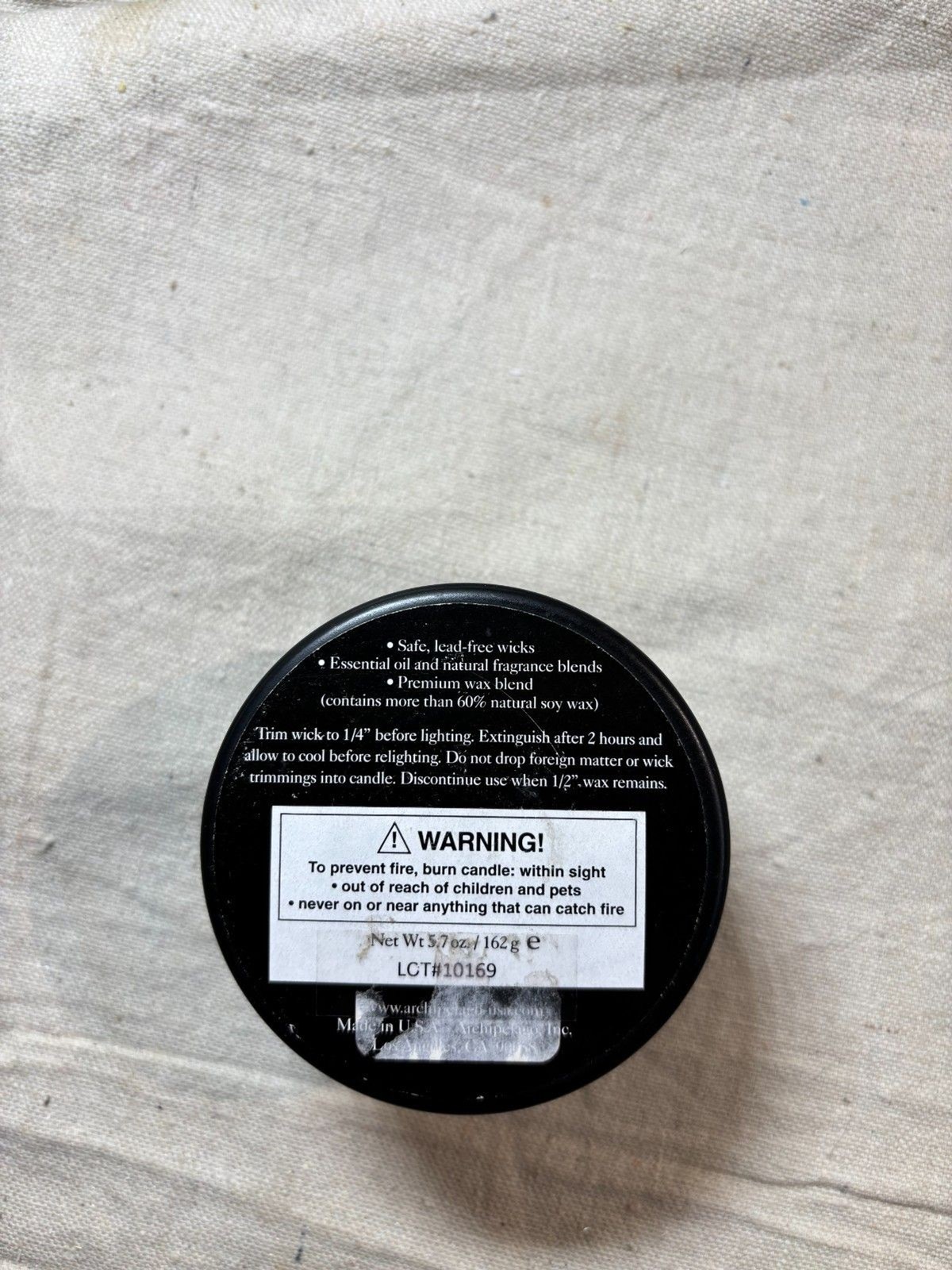 Archipelago Black Forest Candle Unburned Missing Band Fragrance Barrel 923