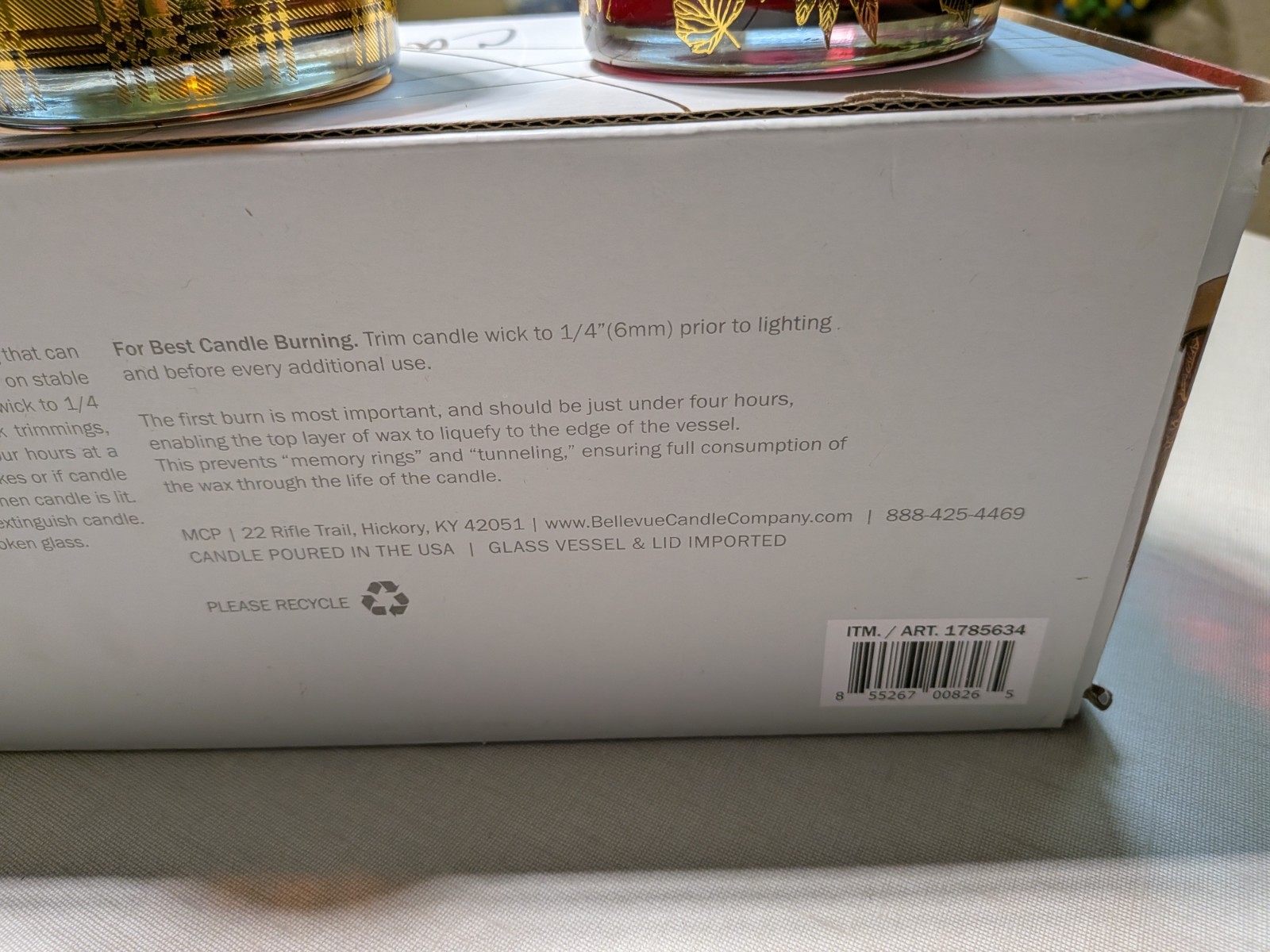 Set Of 4 Bellevue Luxury Soy Blend 12 Oz Candles, New In Box