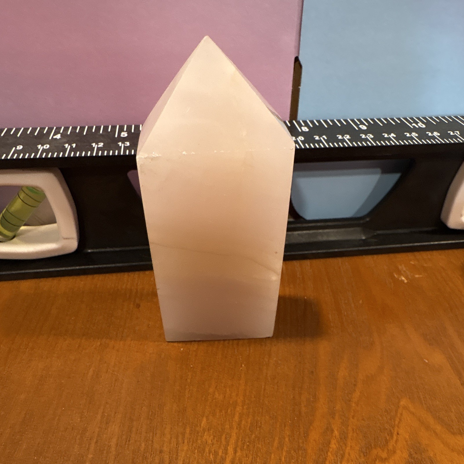 Bolsius Pillar Candle 4in x 3in Wax Candle, Crystal, earrings & bracelet