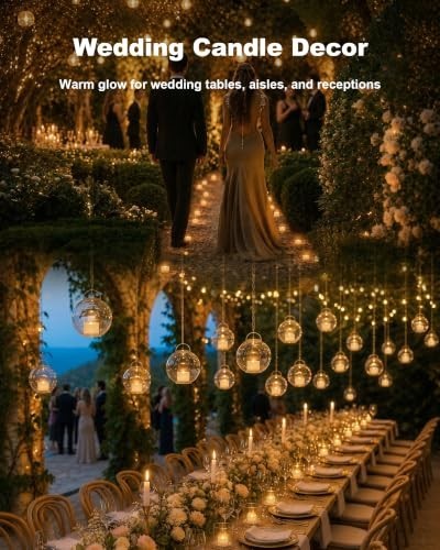 Flameless Tea Lights LED 72 Pack Warm White Flickering Battery Operated Candles