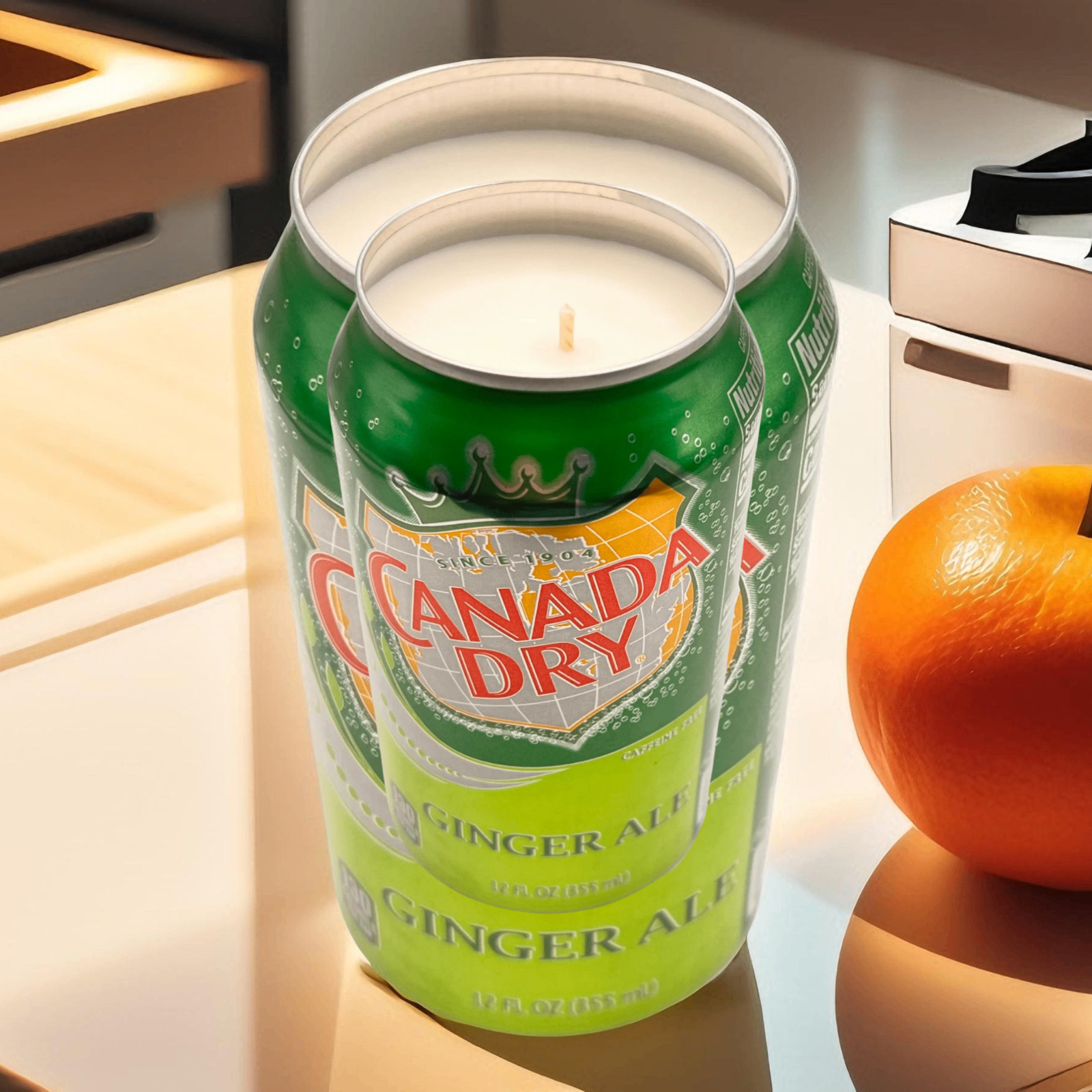 Canada Dry Ginger Ale Soda Scented Soy Wax Can Candle | 12 oz Soda Pop Candle