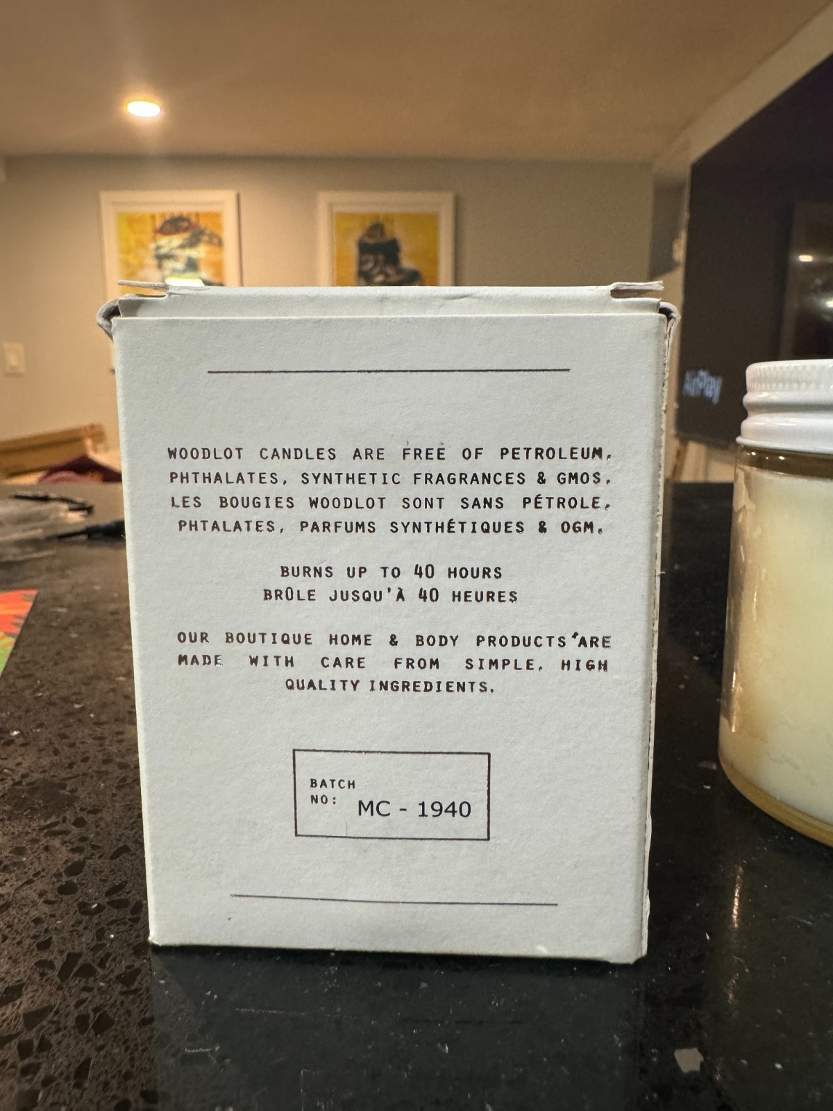 Woodlot Cinder Coconut Wax Candle Vetiver, Cedar, Orange & Cinnamon 8 oz