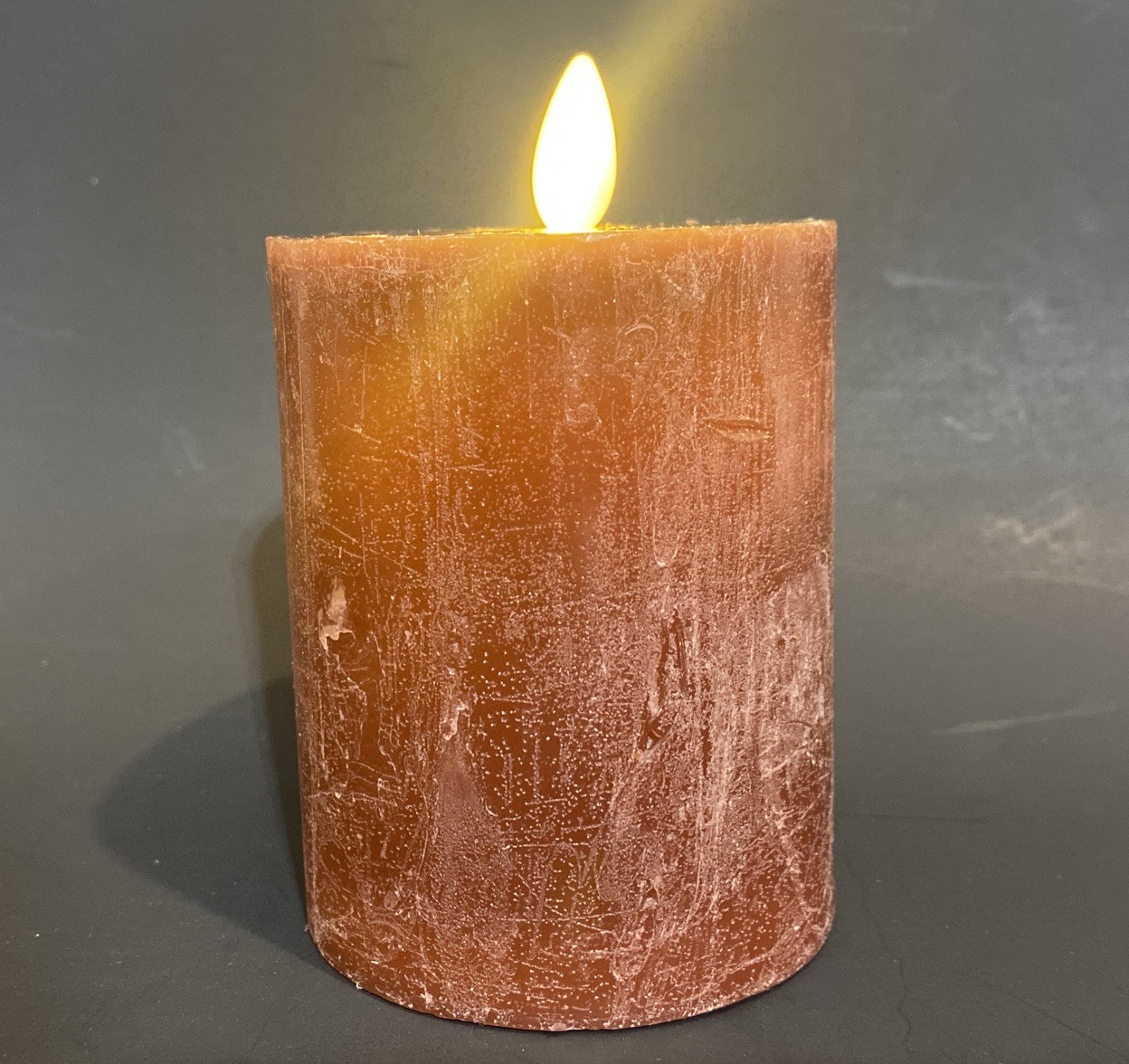 Pottery Barn Premium Flickering Flameless Wax Candle – Salt Washed 3”X 3.5”