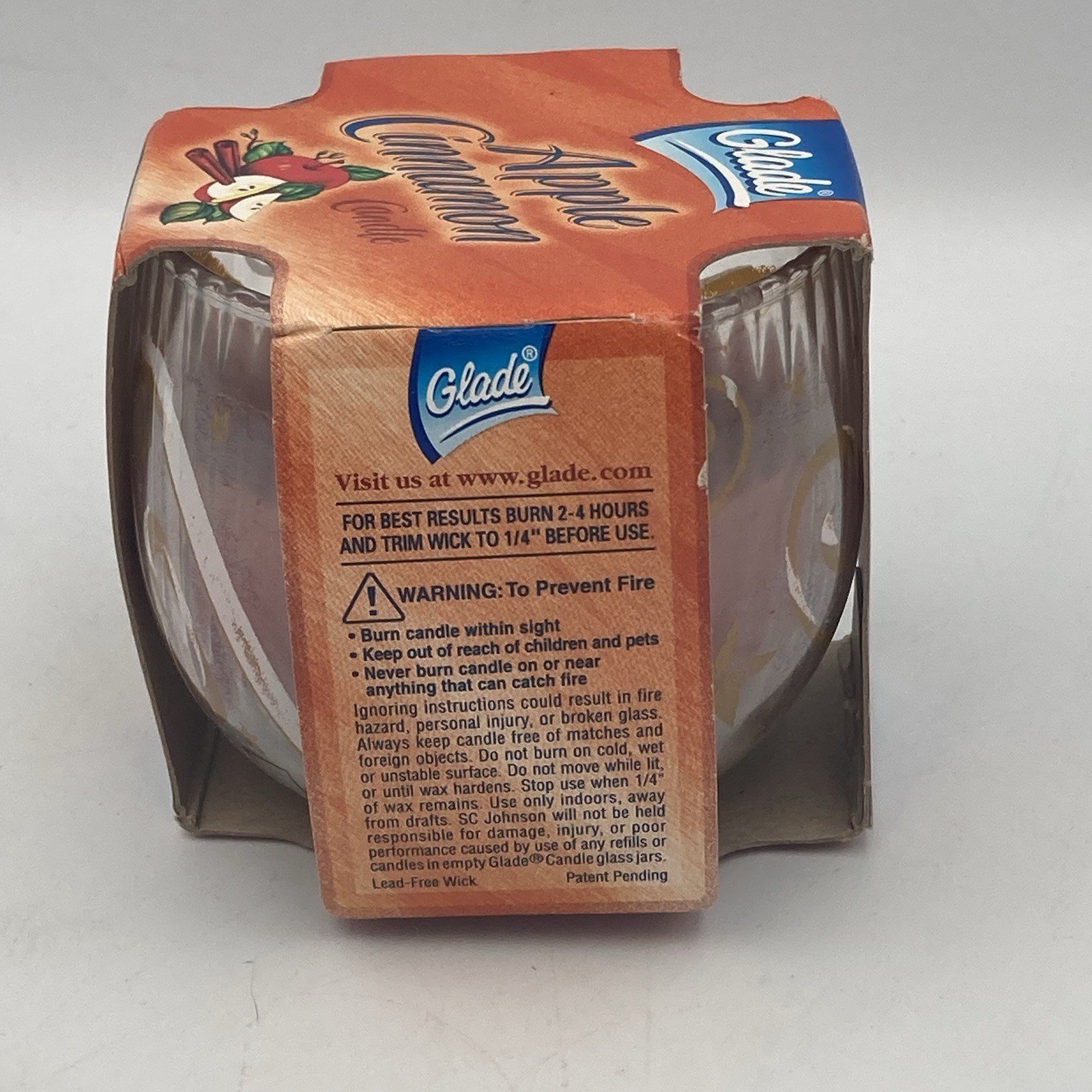 Glade Candle Christmas 2003 Gingerbread Spice Glistening Snow Apple Cinnamon