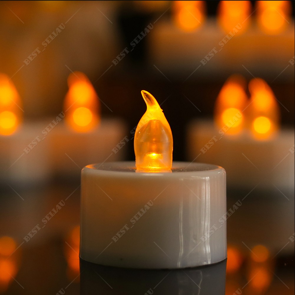 24 Pack LED Tea Lights Battery Operated Flickering Flameless Candles Warm White