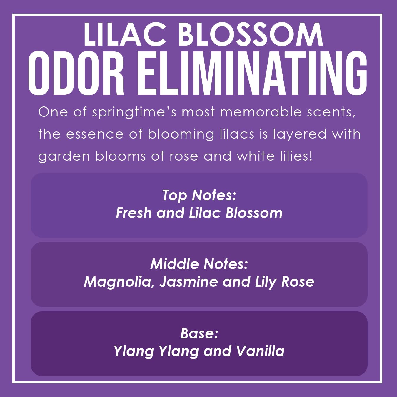Lilac Blossom Odor Eliminating Highly Fragranced Candle – Eliminates 95% of P…