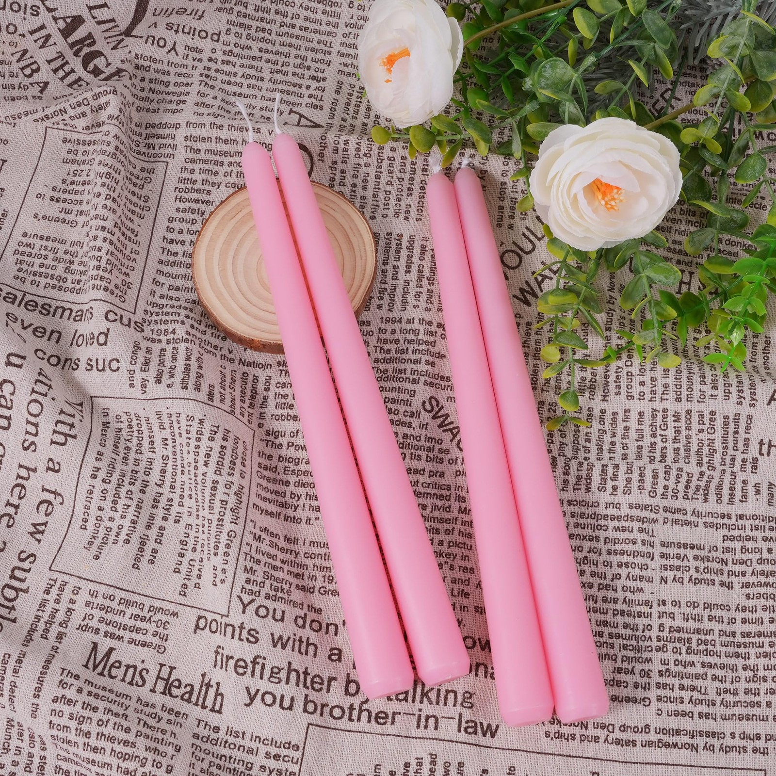 Taper Candles Unscented Dripless Long Burning Smokeless Dinner Party Decor