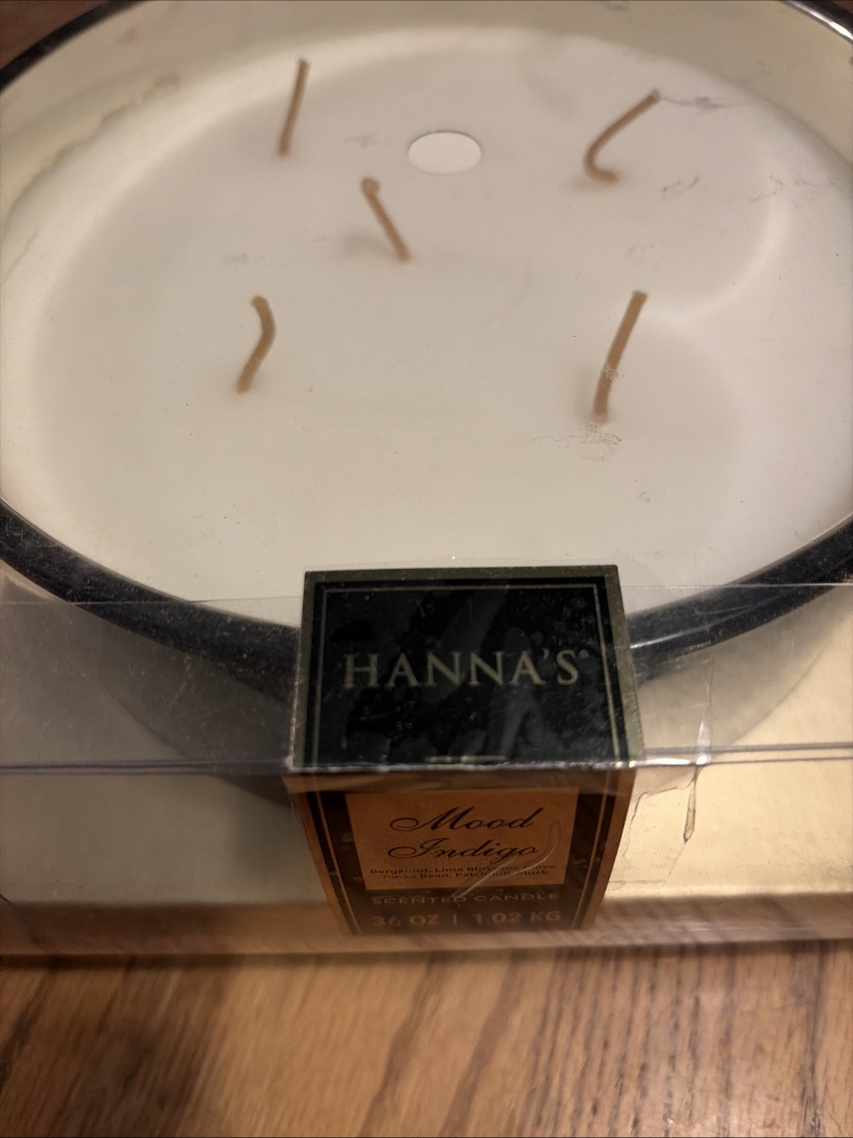 Hanna’s Mood Indigo 5-Wick Luxury Candle 36 oz 1.02 kg Discontinued HTF New