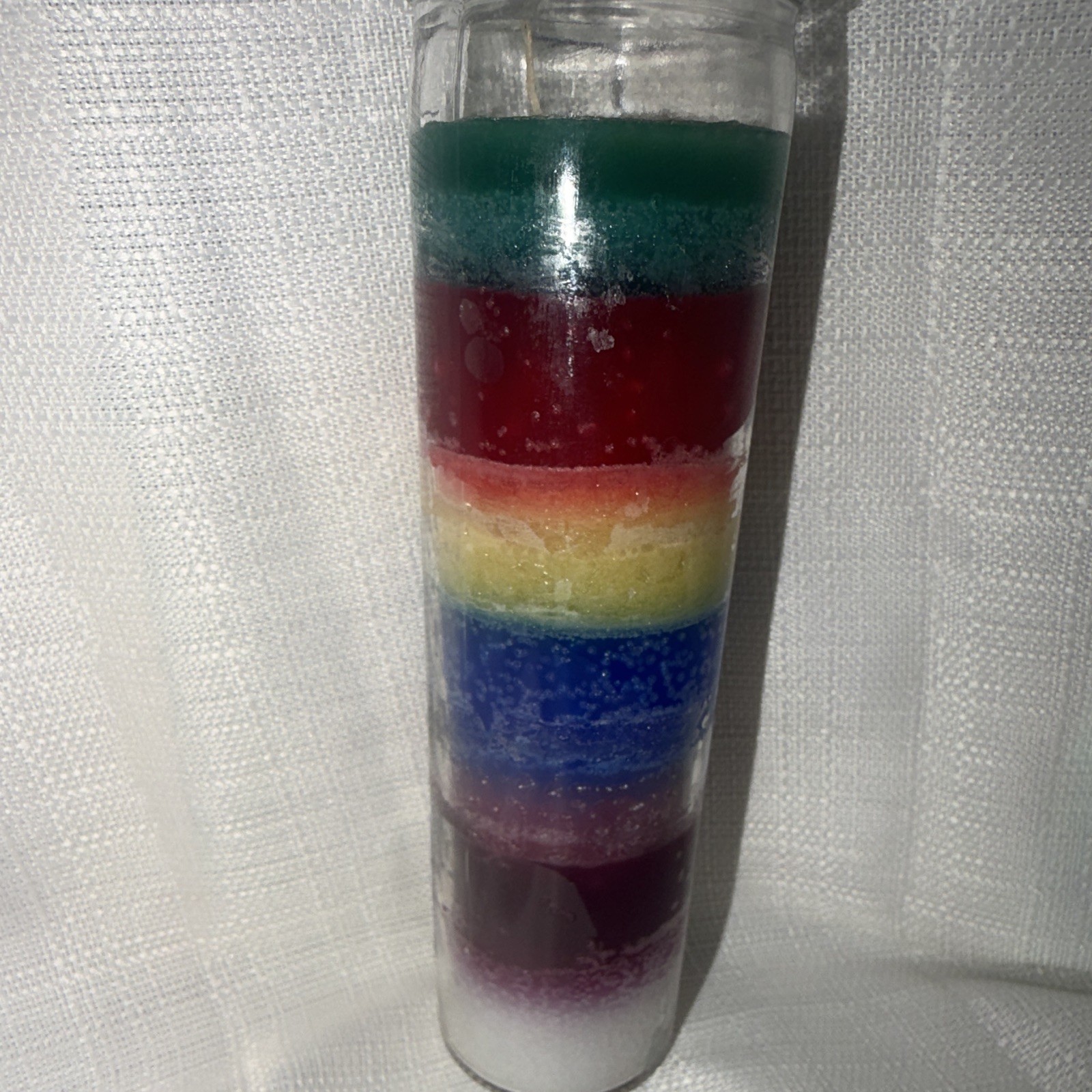 Magic Light 7-Color Rainbow Multicolor Glass Jar/Container Candle