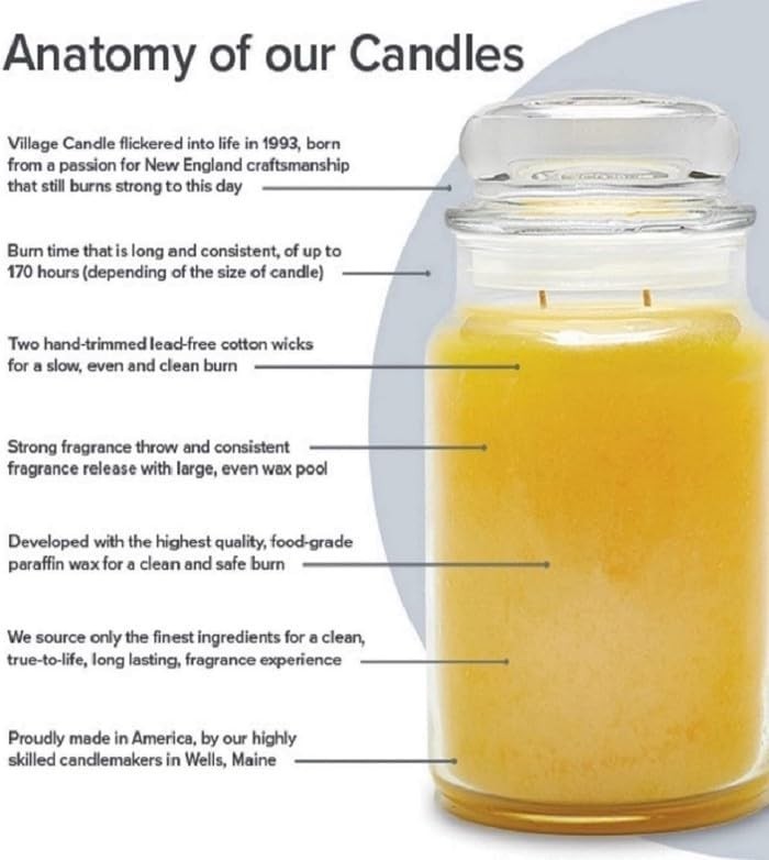 Orange Cinnamon Large Glass Apothecary Jar Scented Candle, 21.25 oz, 21 Ounce
