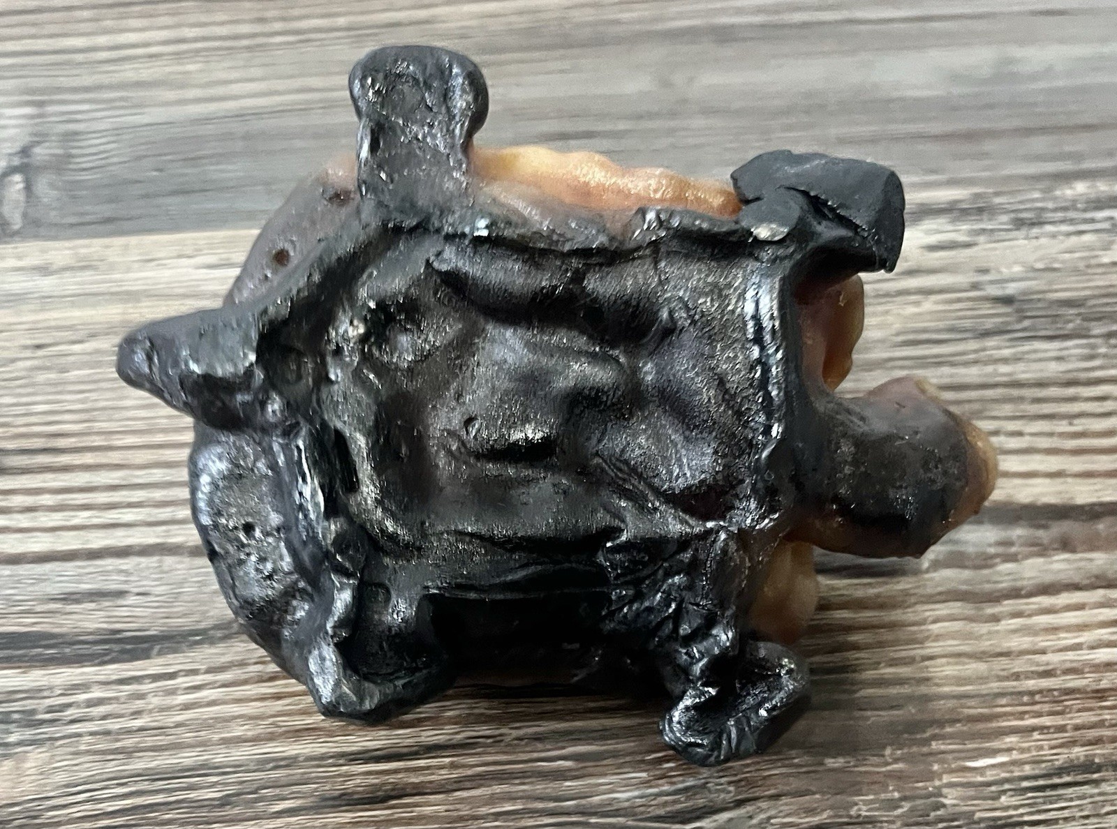 90s Y2K Brown Sea Turtle Wax Hand Carved NEVER LIT Art Candle Quirky Reptile