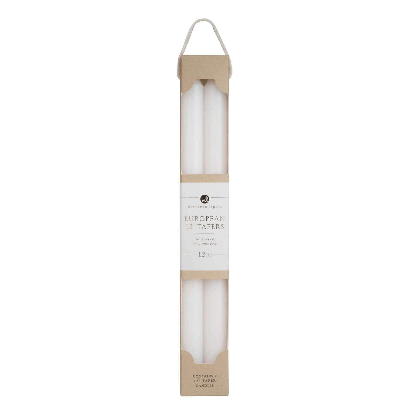 12” Decorative Taper Candle 2-Packs