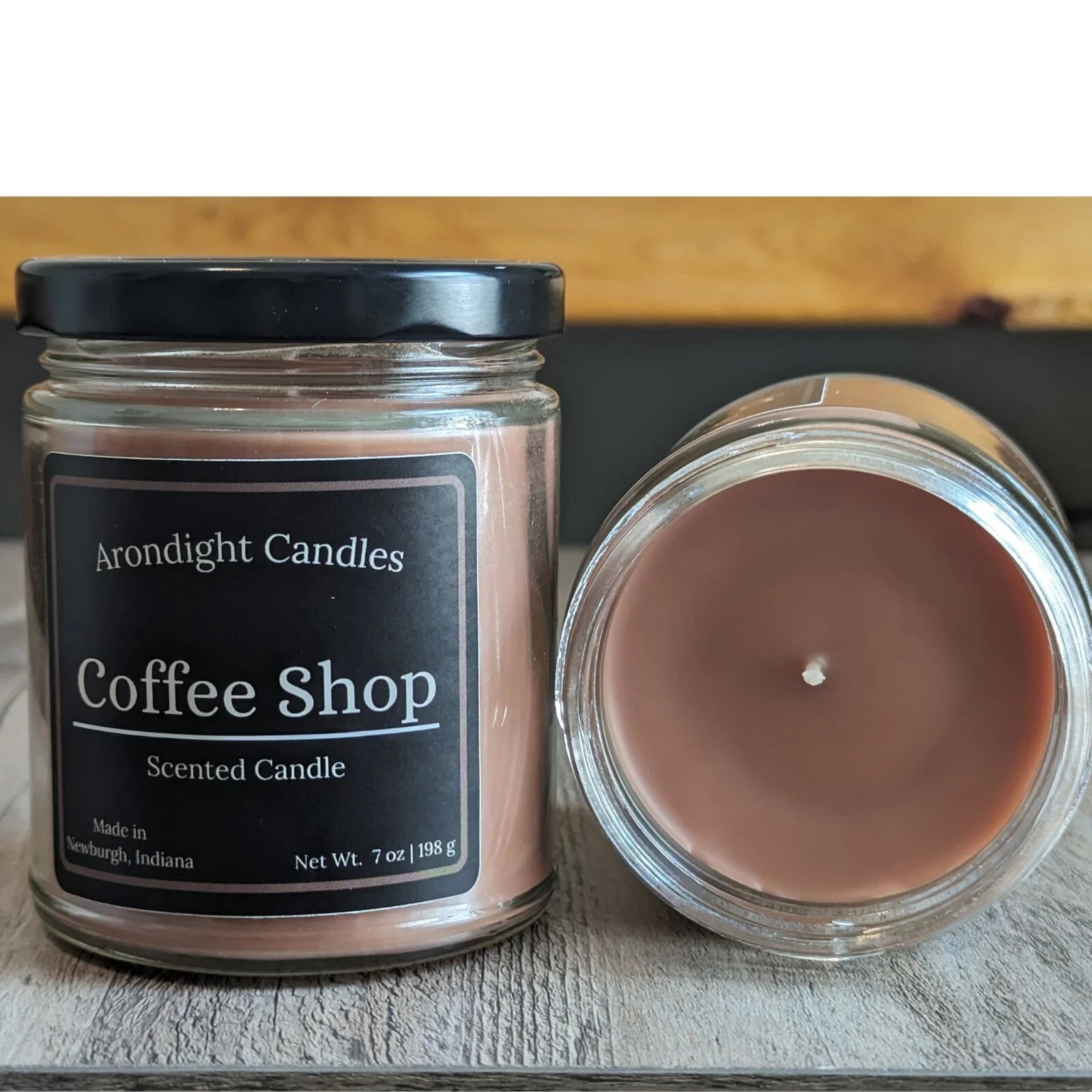 Coffee Scented Candle 9oz Jar Handmade Soy Wax Blend Home Fragrance Coffee Shop