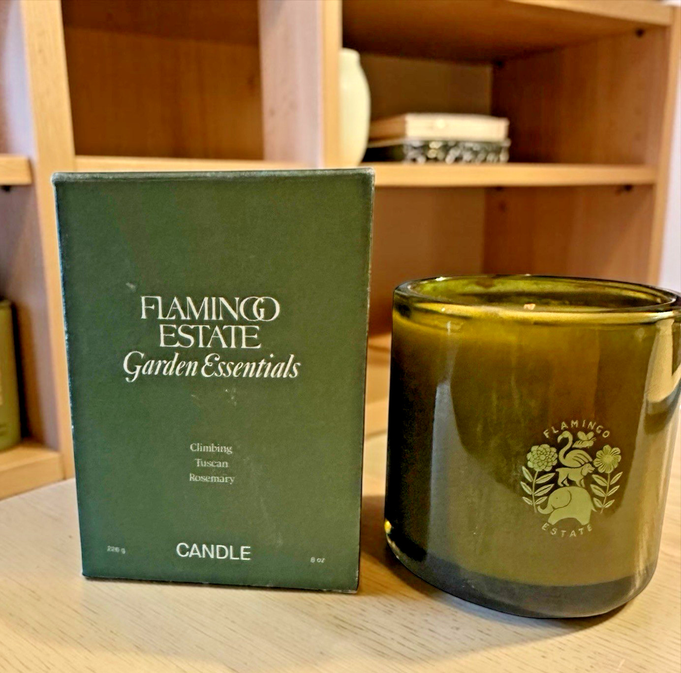 New Flamingo Estate Jar Climbing Tuscan Rosemary Candle Garden Essentials NOS