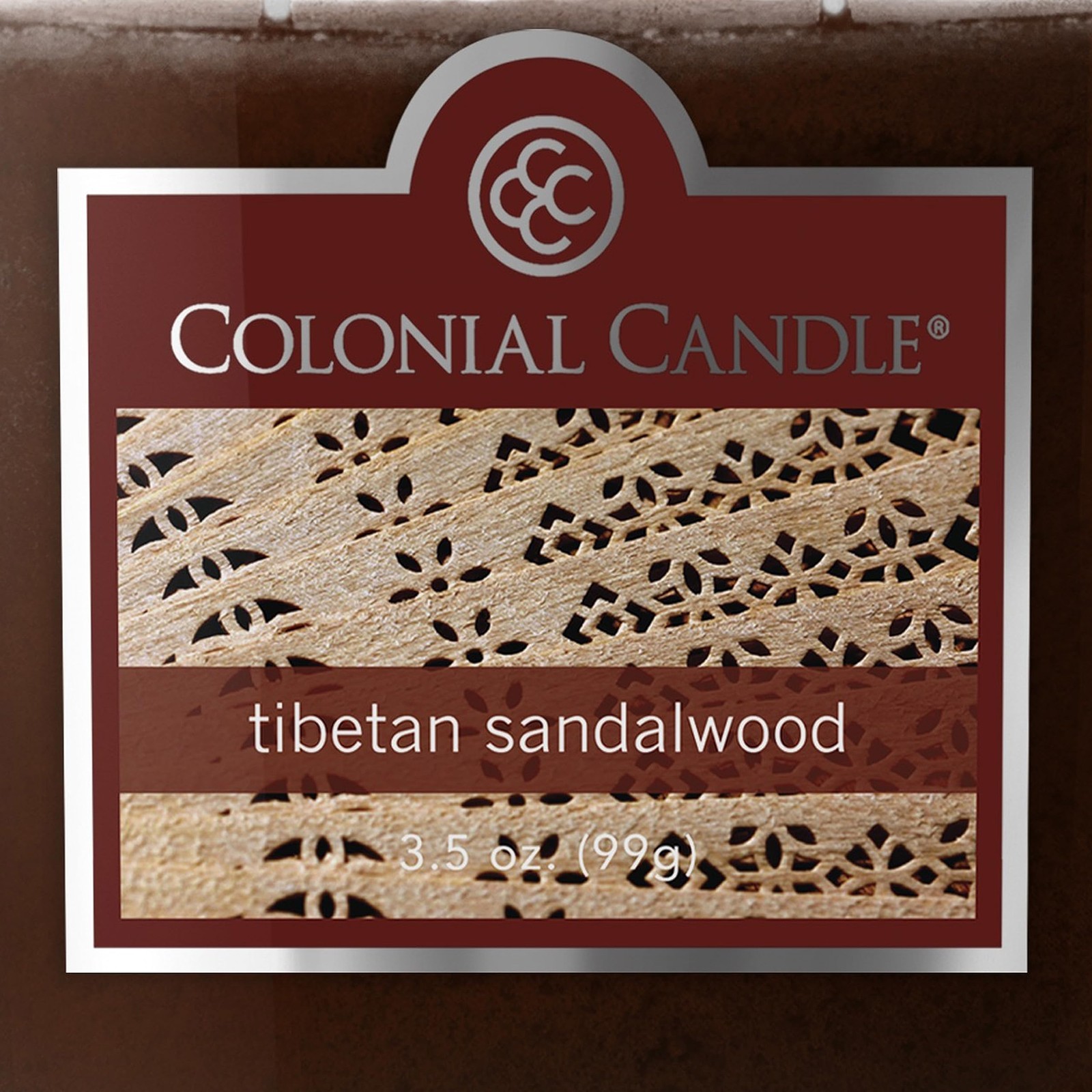 Tibetan Sandalwood Scented Jar Candle, 2 Wick, 3.5 oz, Mottled Wax