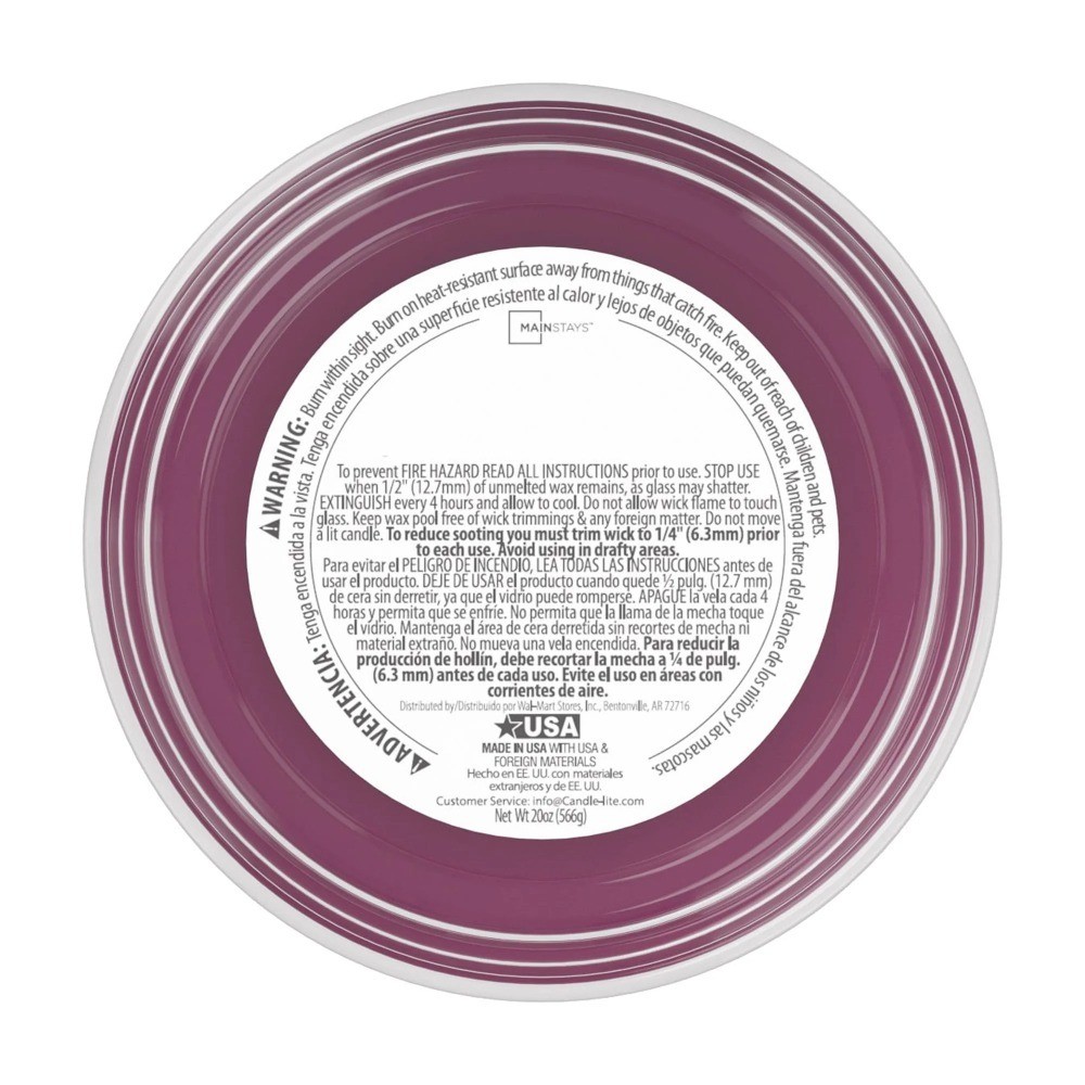 Single-Wick Scented Glass Jar Candle Black Cherry Woods Scent 20oz 3 Pack