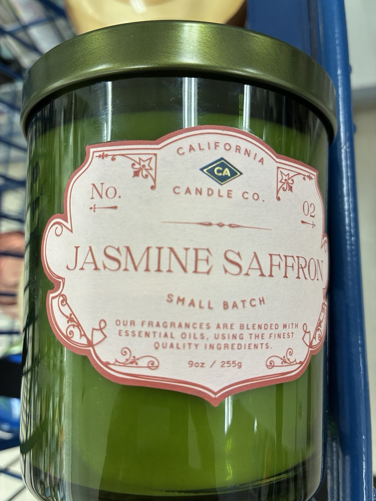LEOBEN COMPANY Jasmine Saffron Candle 9oz 1 Wick Vegan Soy Wax Blend Glass NEW
