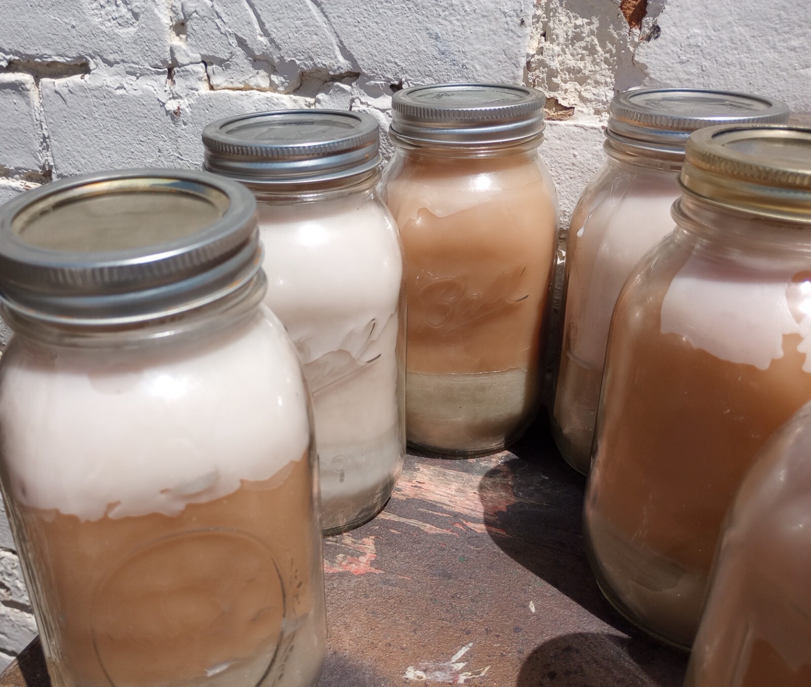 CALICO WAX CANDLES IN BALL QUART JARS–DOUBLE HEMP WICK–UPCYCLABLE & CUSTOMIZABLE