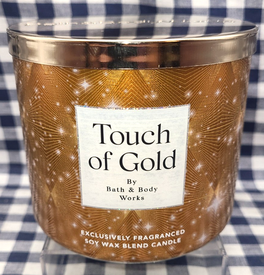 ALL NEW Touch of Gold 3-Wick Candle 25-45 burn hours 14 oz Bath & Body Works