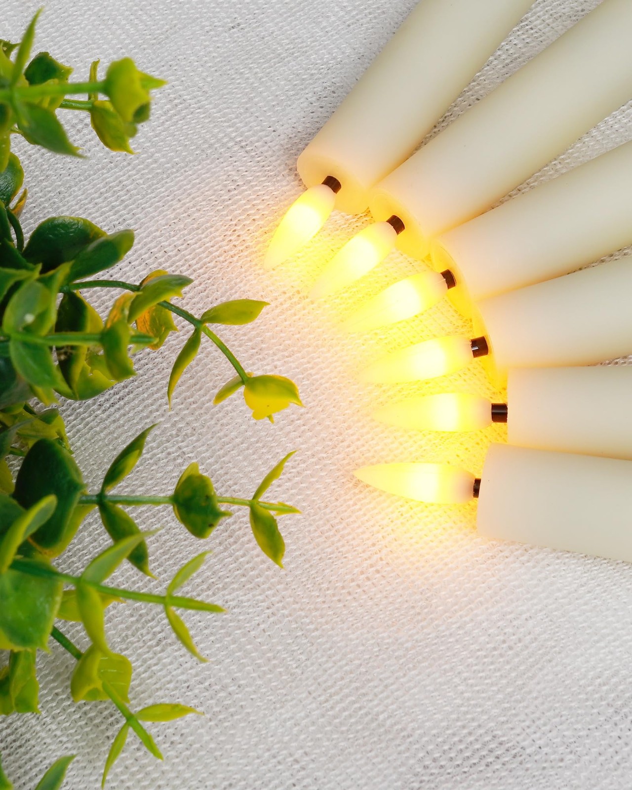 9 Pcs Flameless Taper Candles, Battery Operated Candlesticks Require 2 AAA Ba…