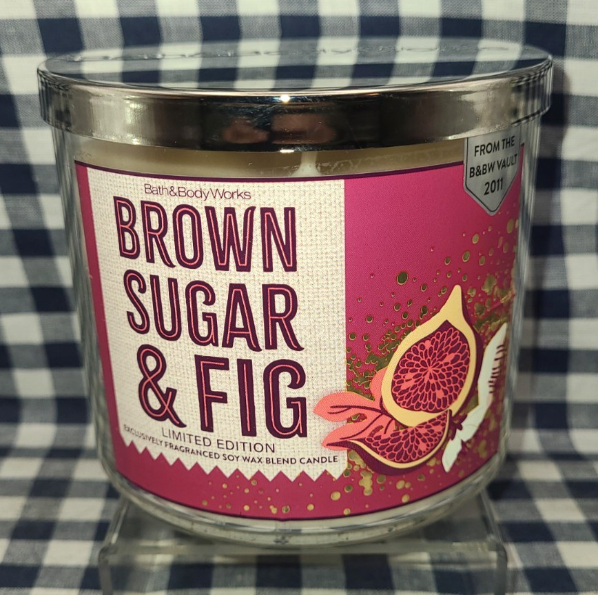 ALL NEW Brown Sugar & Fig 3-Wick Candle 25-45 burn hours 14 oz Bath & Body Works