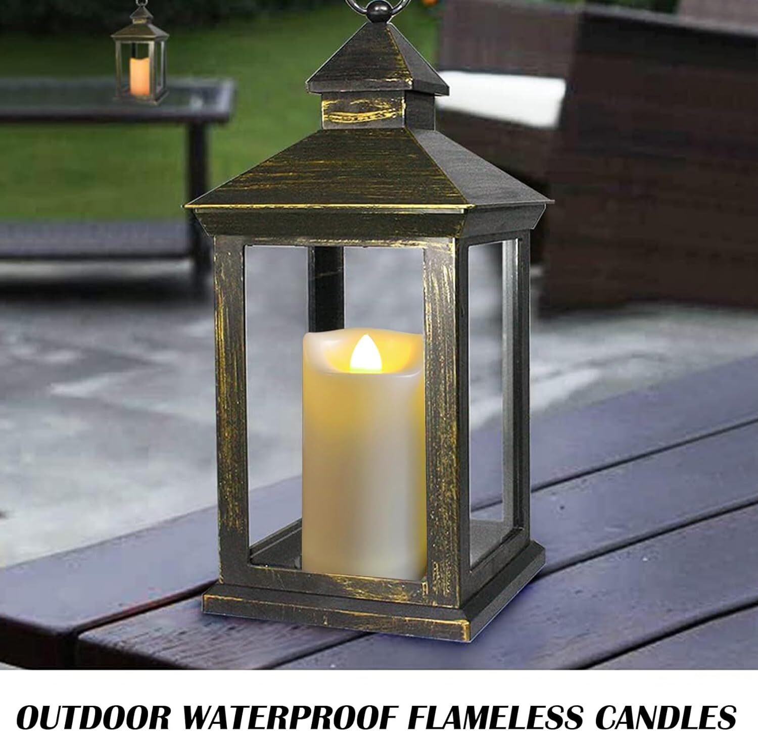 LED Battery Operated Candles 2X4 Plastic Flickering Flameless Candles with Timer