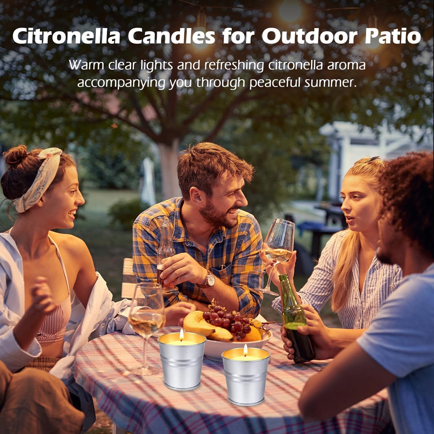 Citronella Candles Outdoor Indoor, 12 Pack Citronella Candles for Patio, Summ…