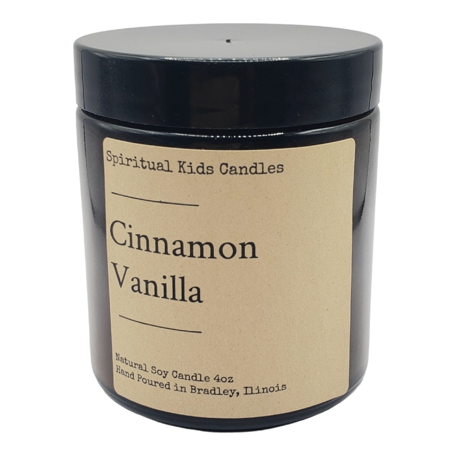 Cinnamon Vanilla Soy Candle 4oz 20-25 Hours Handmade Poured All Natural Soy Wax