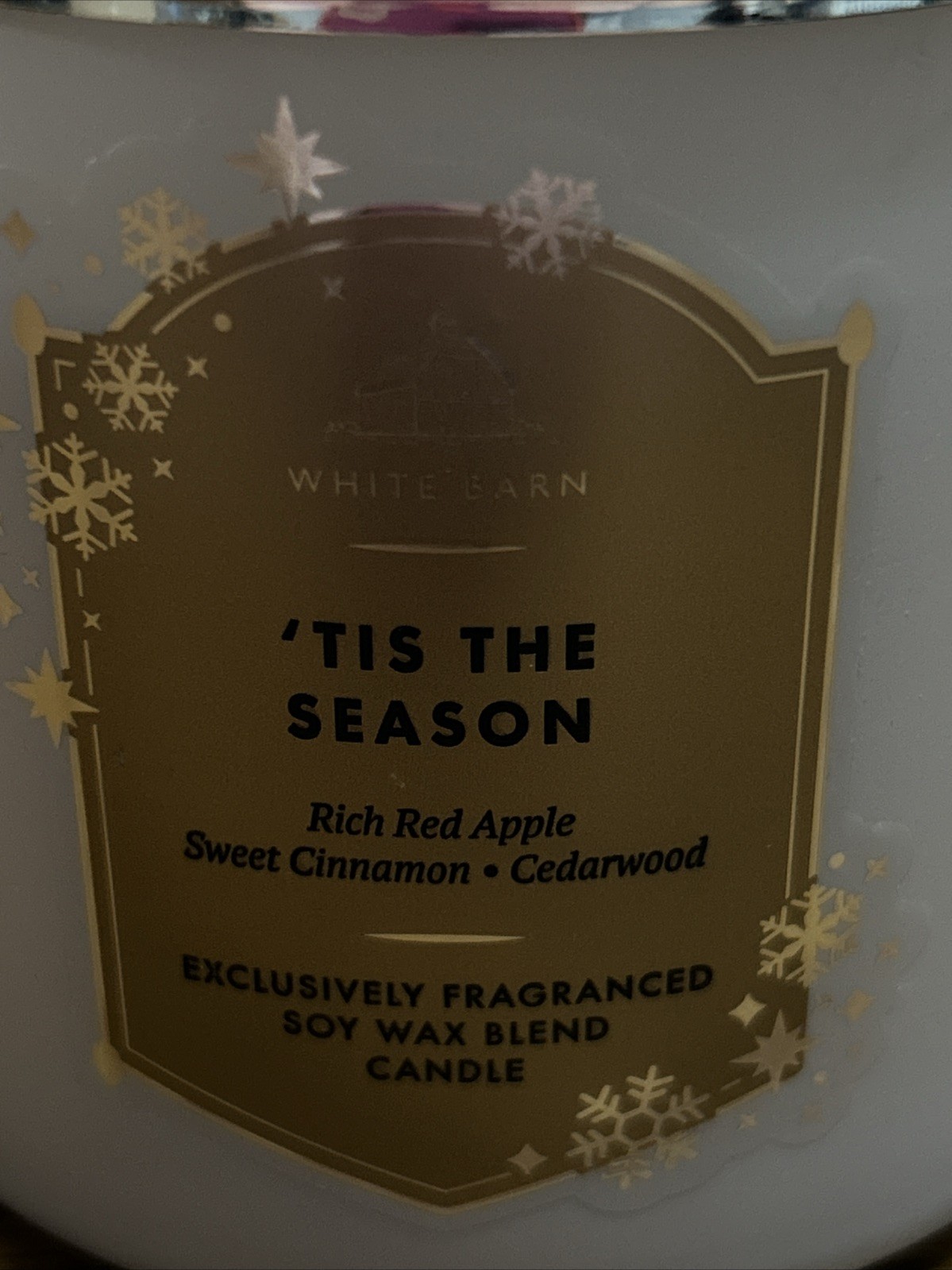 Bath & Body Works TIS THE SEASON 3 Wick CANDLE Burns 25-45 Hrs