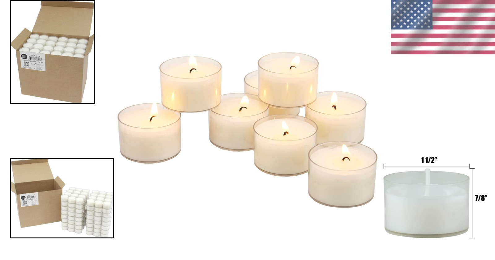 Elegant Bulk 24 Pack Unscented Long Burning Tea Light Candles – 6 to 7 Hour Burn