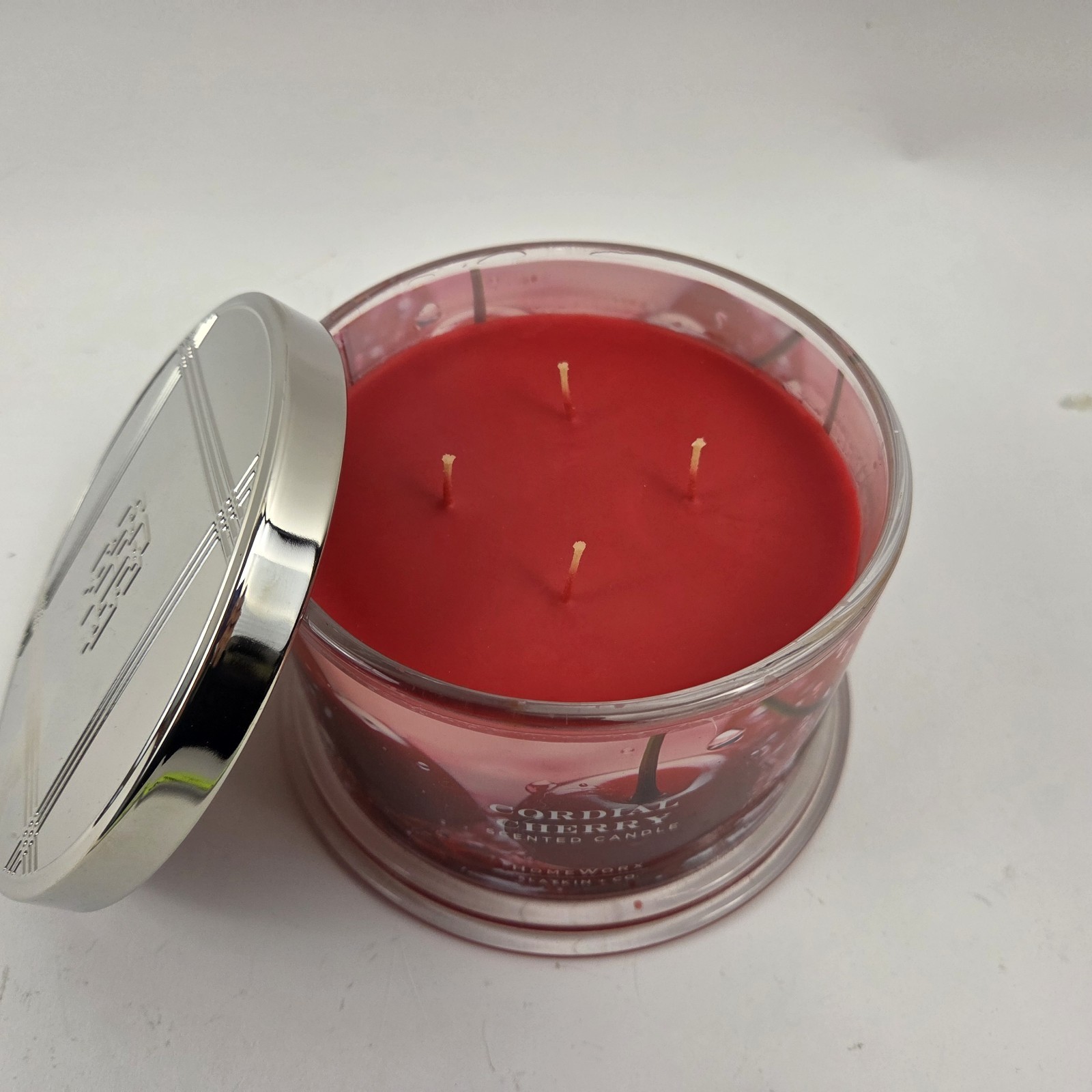 HOMEWORX By Slatkin + Co 4 Wick 18 oz Candle Cordial Cherry