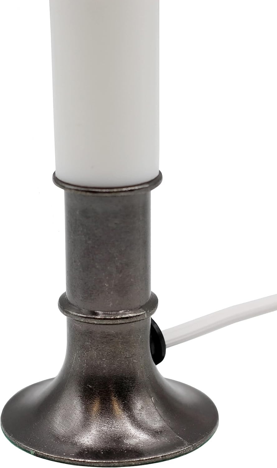 Creative Hobbies Electric Window Candle Lamp with Brass Plated Base, Dusk to