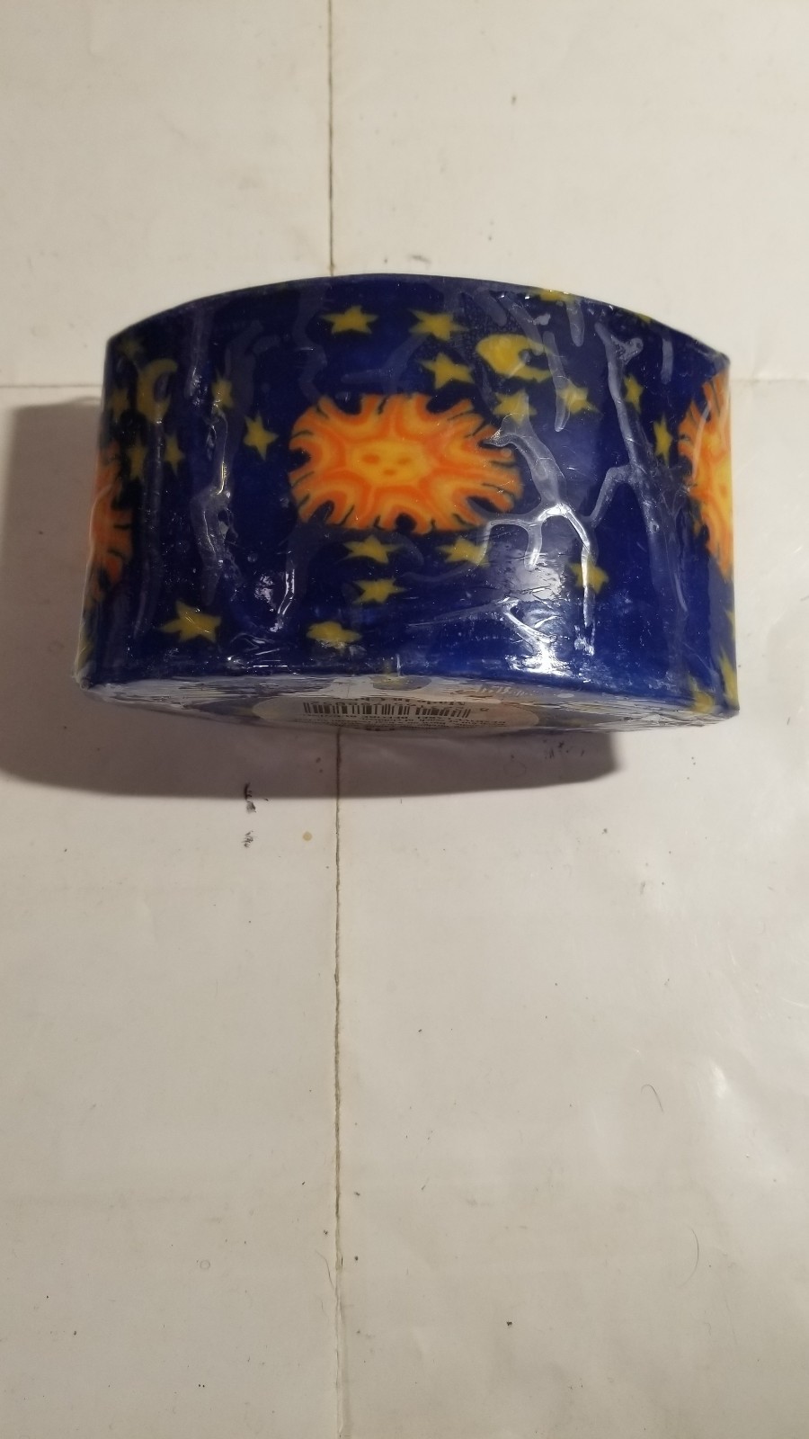 Vintage Art Eye Shaped Starry Night Moon and Sun Hippy Candle