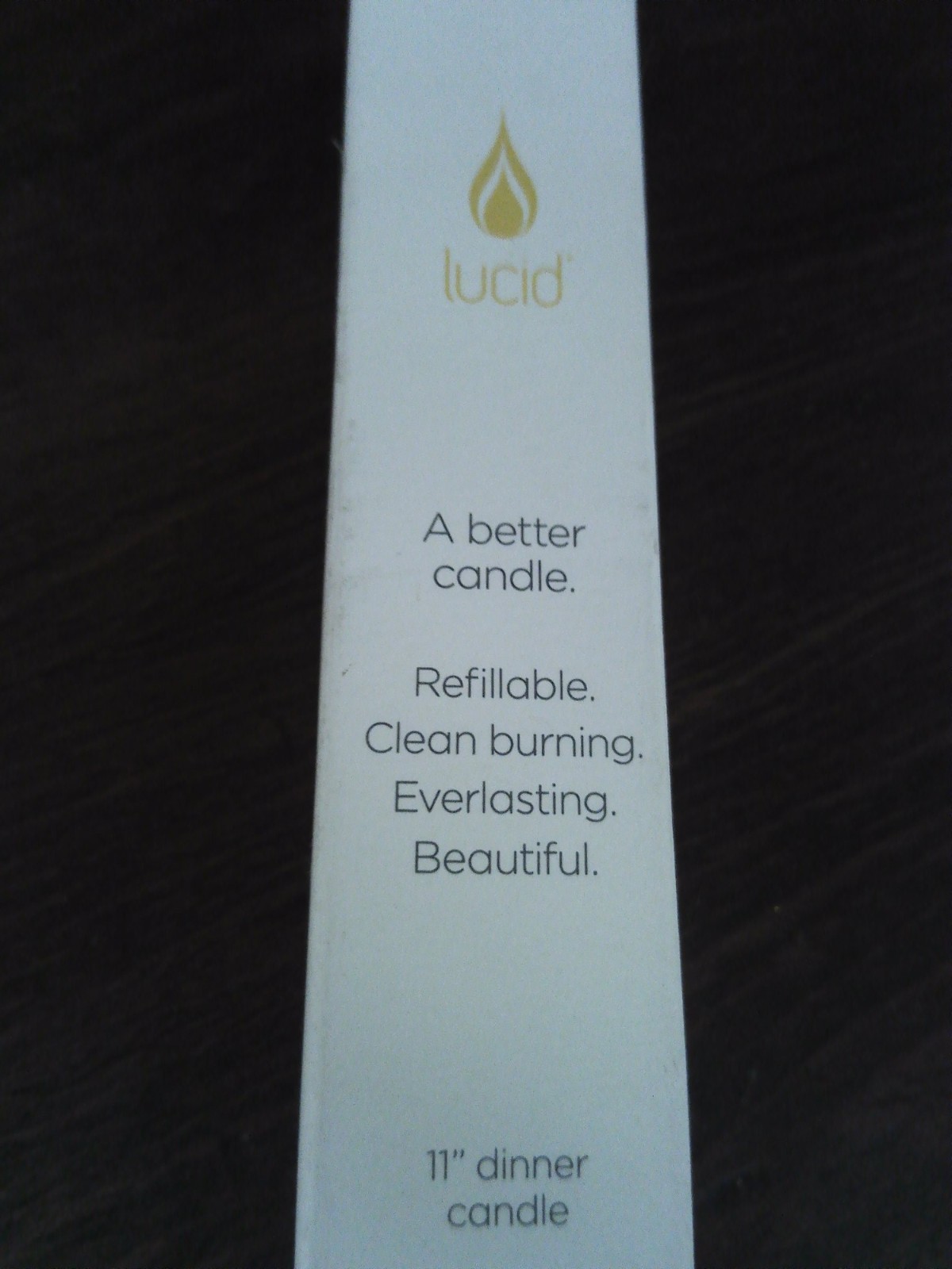 2 Lucid Candles Refillable 11” tapers Elegant Fork Knife Design NIB please read