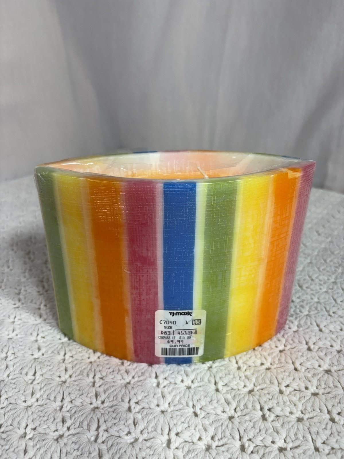 Pool Party Boat Shape Rainbow Candle 7.87″ x 3.74″ 2 Wicks Pineapple Jasmine