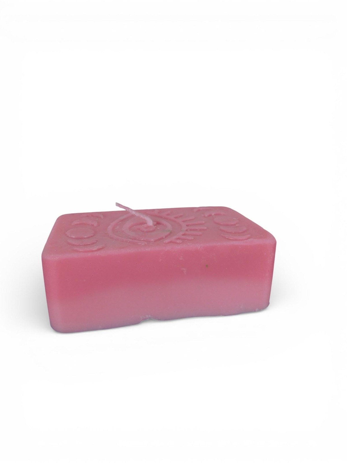 Handmade Pink Rectangle Eye Moon Phase Candle Small Mystical Wax Decor Witch