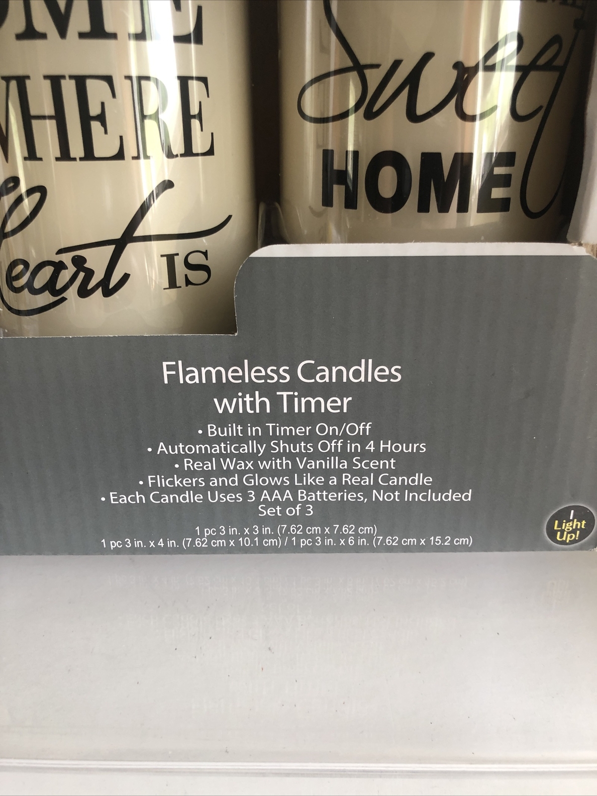 True Living Essentials 3 Pc Flameless Candles With Timer Family Home