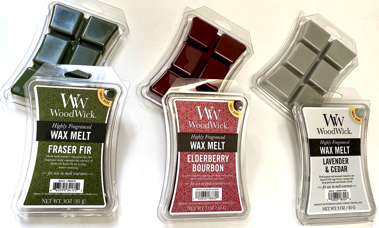 4 Pack WoodWick Highly Fragranced Wax Melts 85g. Free shipping