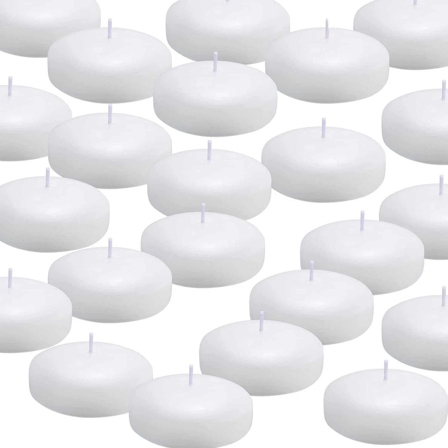 Artistic 36 Piece Floating Candle Set – 3” Dripless Wax for Weddings & Décor