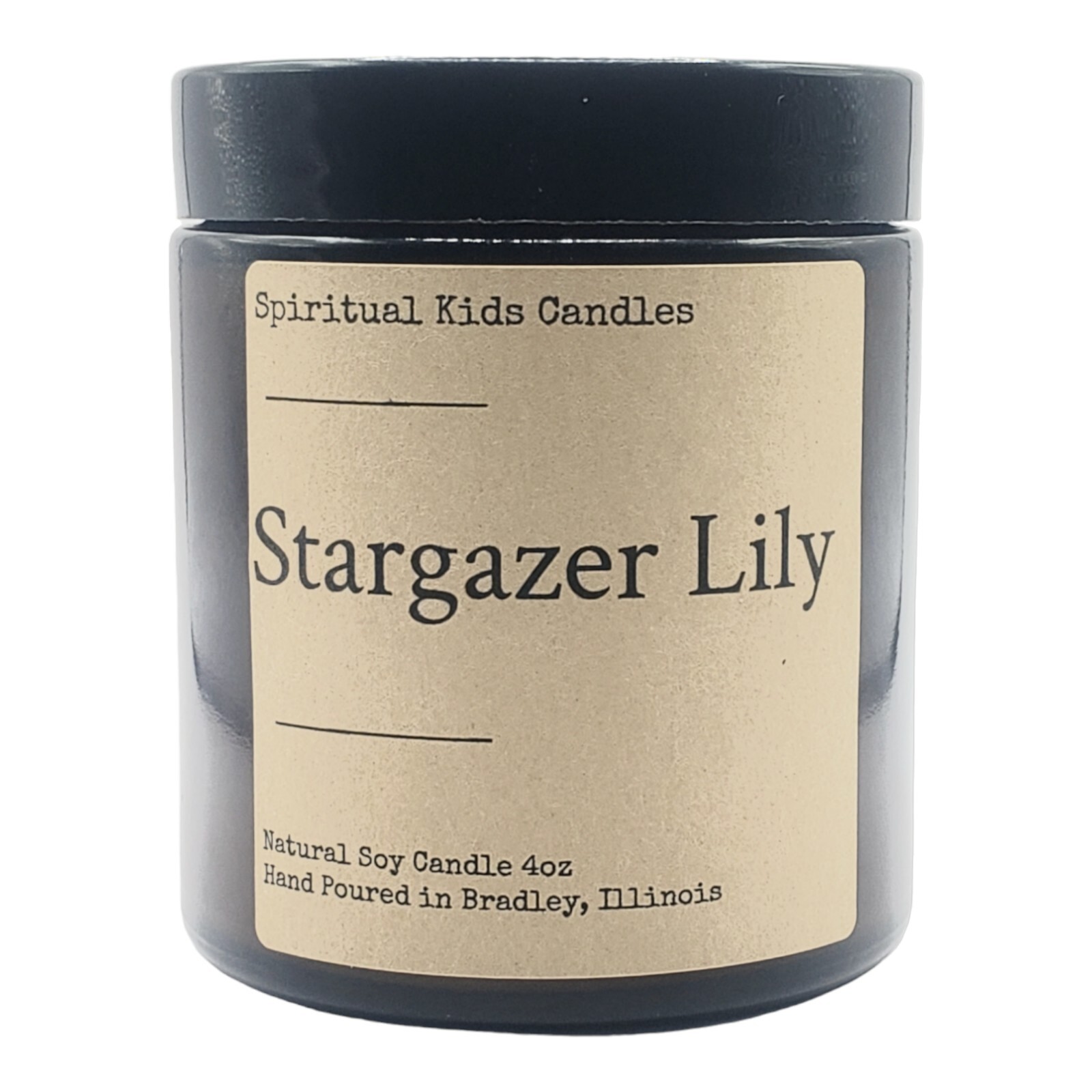 Stargazer Lily Soy Candle 4oz Jar 20-25 Hour Essential Fragrant Oils | Floral