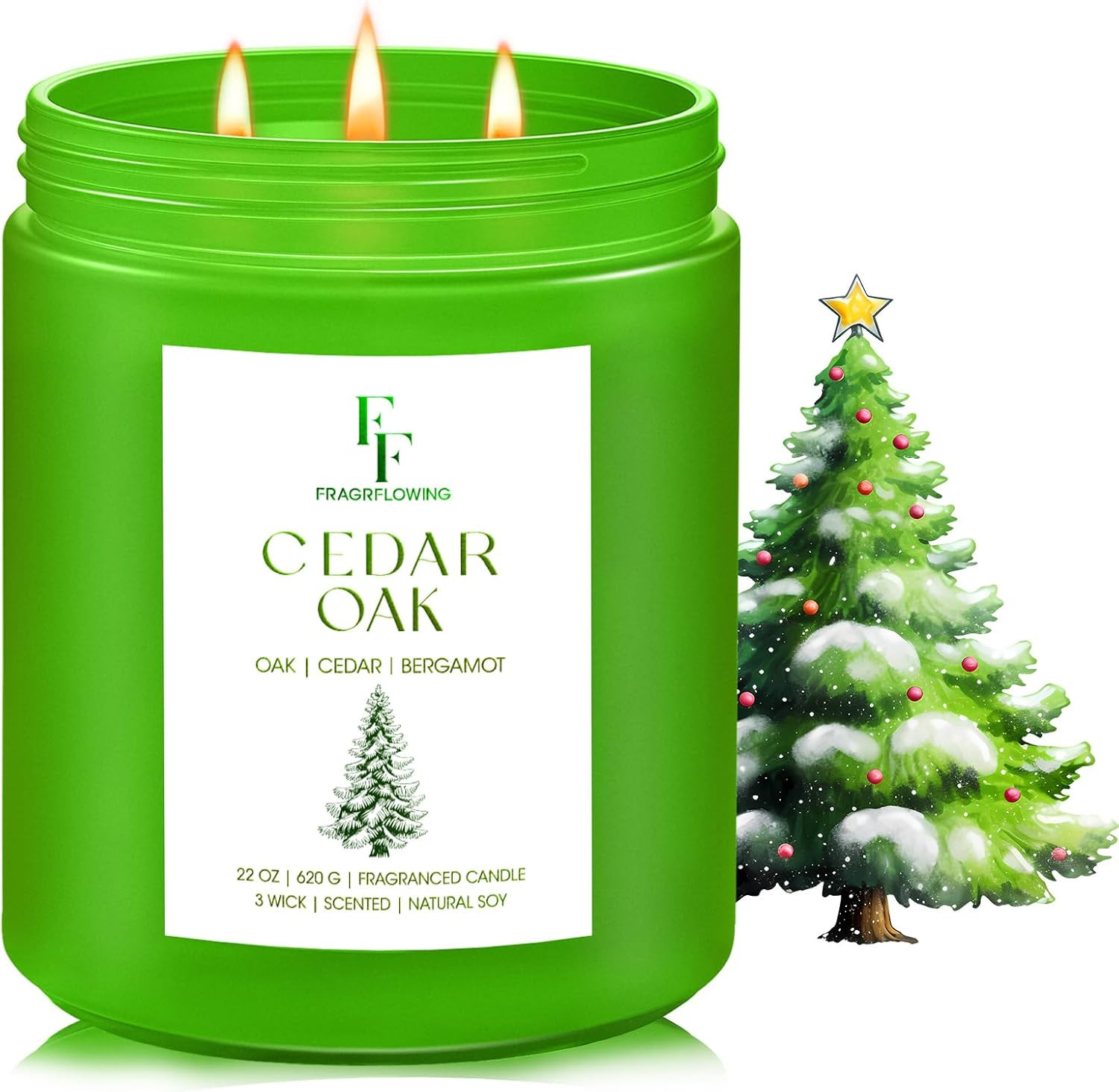 Large Scented Candle 22 oz 3 Wick Soy Wax Gift Candle Size Options