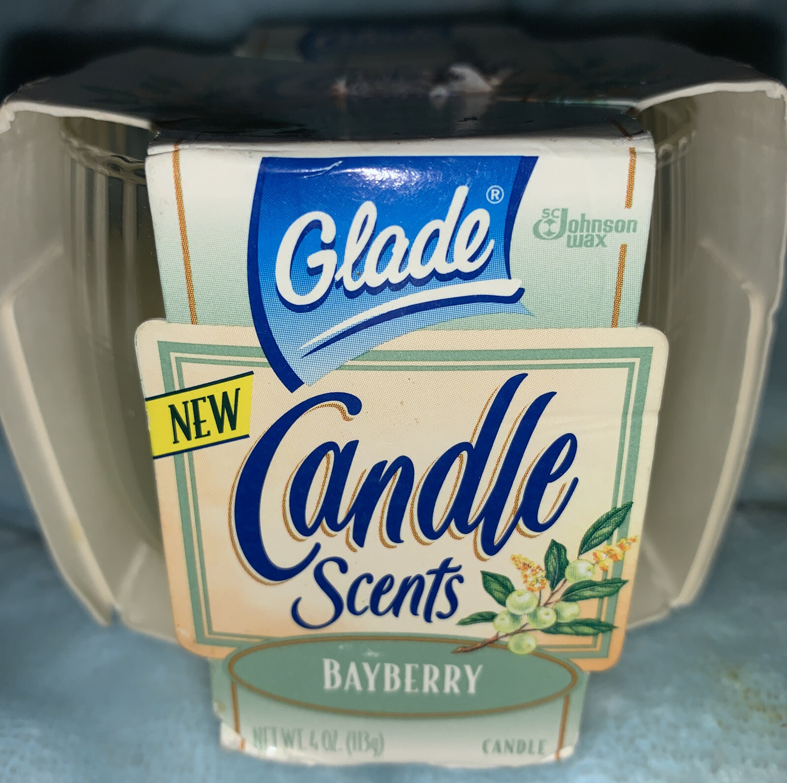 Glade Scents Bayberry Candle 4 oz 1997 RARE Made In Canada
