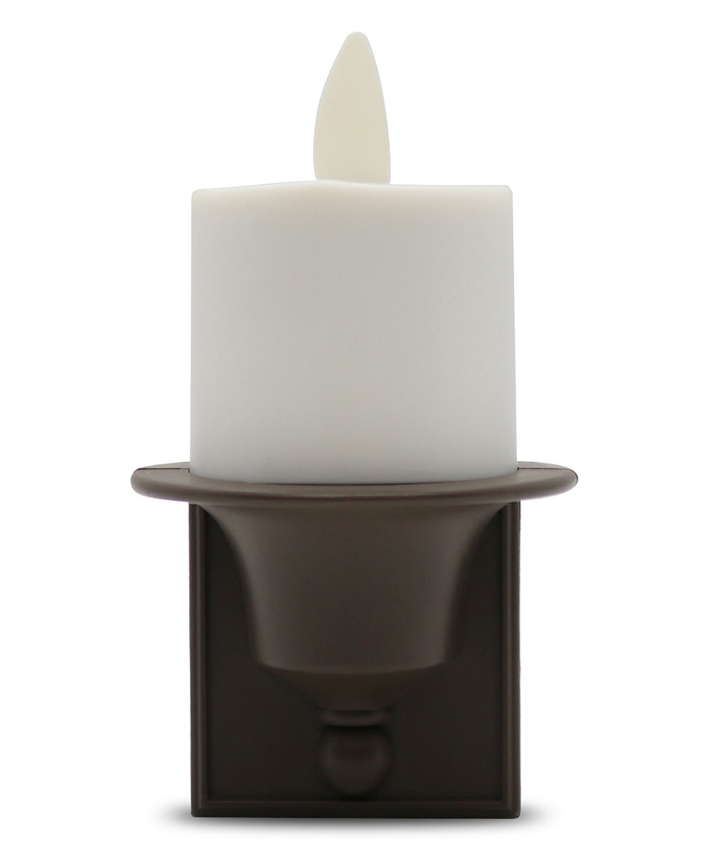 Luminara Flameless Night-Light Candles, Electric Brown & White, Realistic Glow –