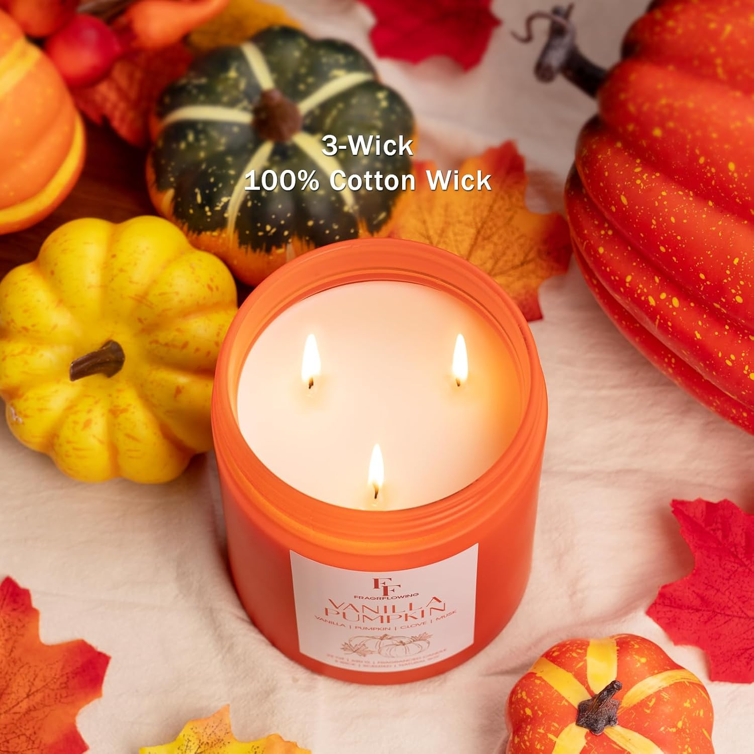 Large Scented Candle 22 oz 3 Wick Soy Wax Gift Candle Size Options