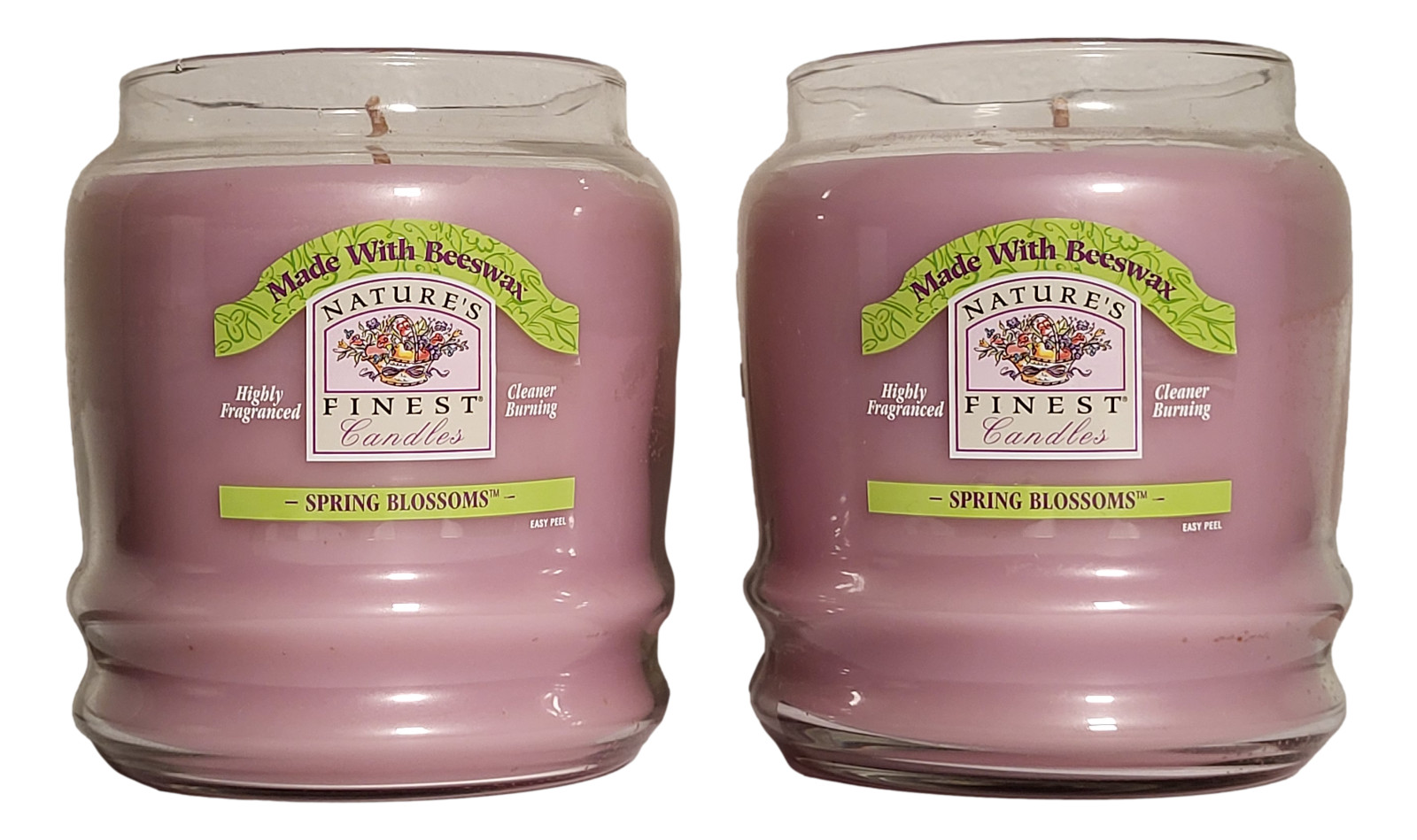 Scented Jar Candles 2-Pack Lavender Lilac Spring Blossoms Purple 16oz Jars